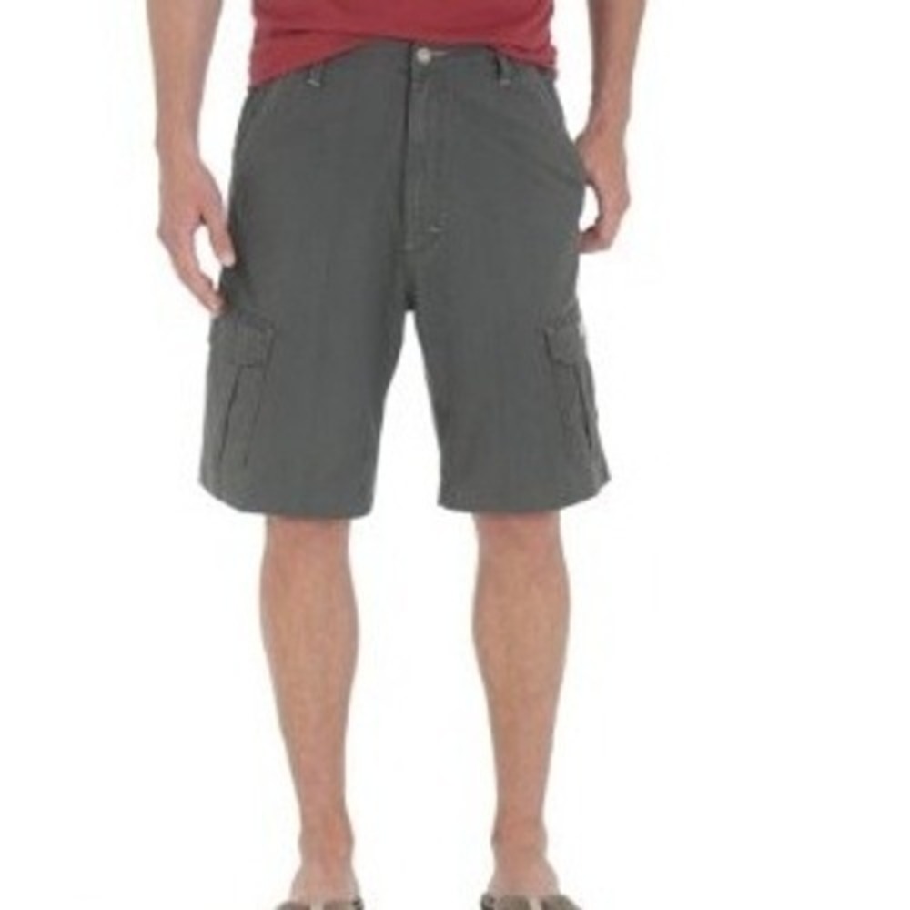 NWT Wrangler Men's Cargo Shorts Charcoal Gray Size 36 Inseam 9"